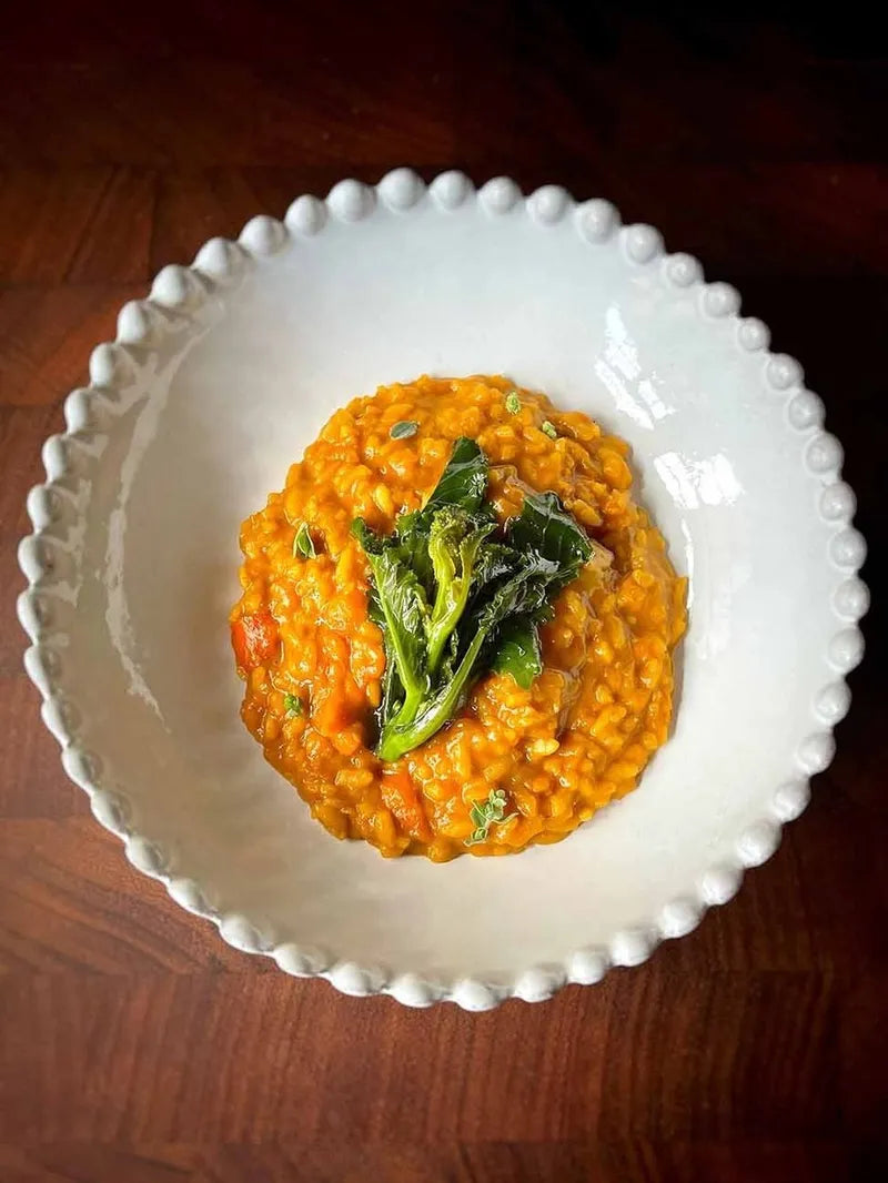 Silky squash risotto