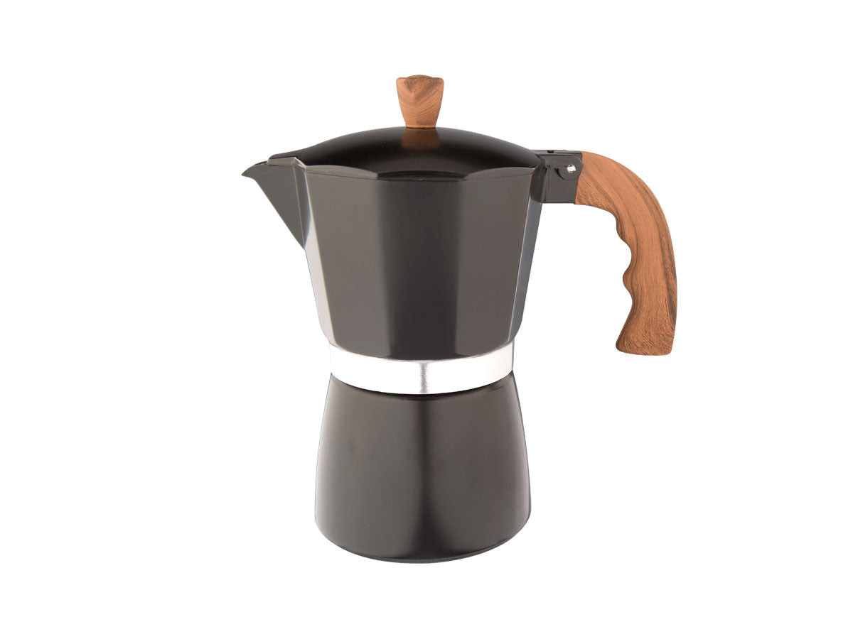 Aluminum Espresso Induction Coffee Maker Italian Style 9 Cups Black Color