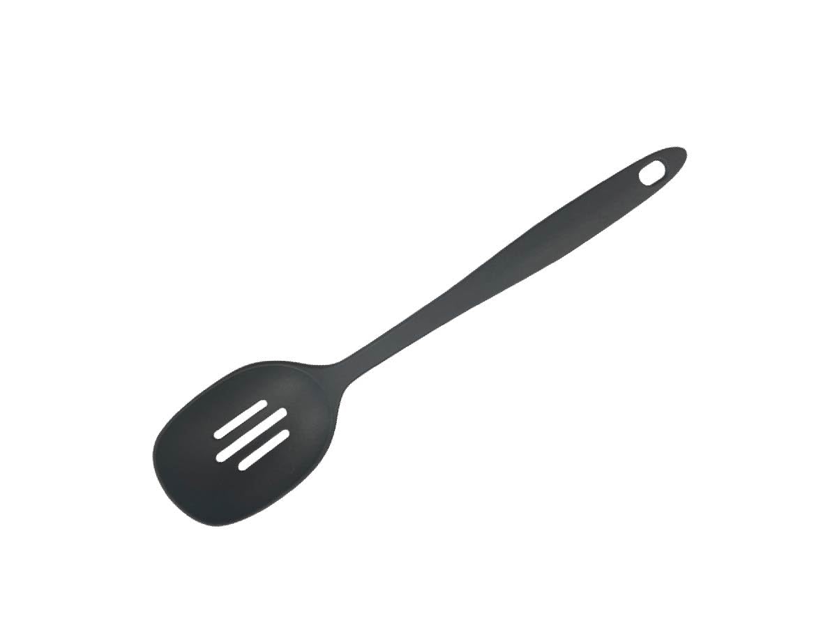 HUDSON Nylon Slotted Spoon. Dark Grey