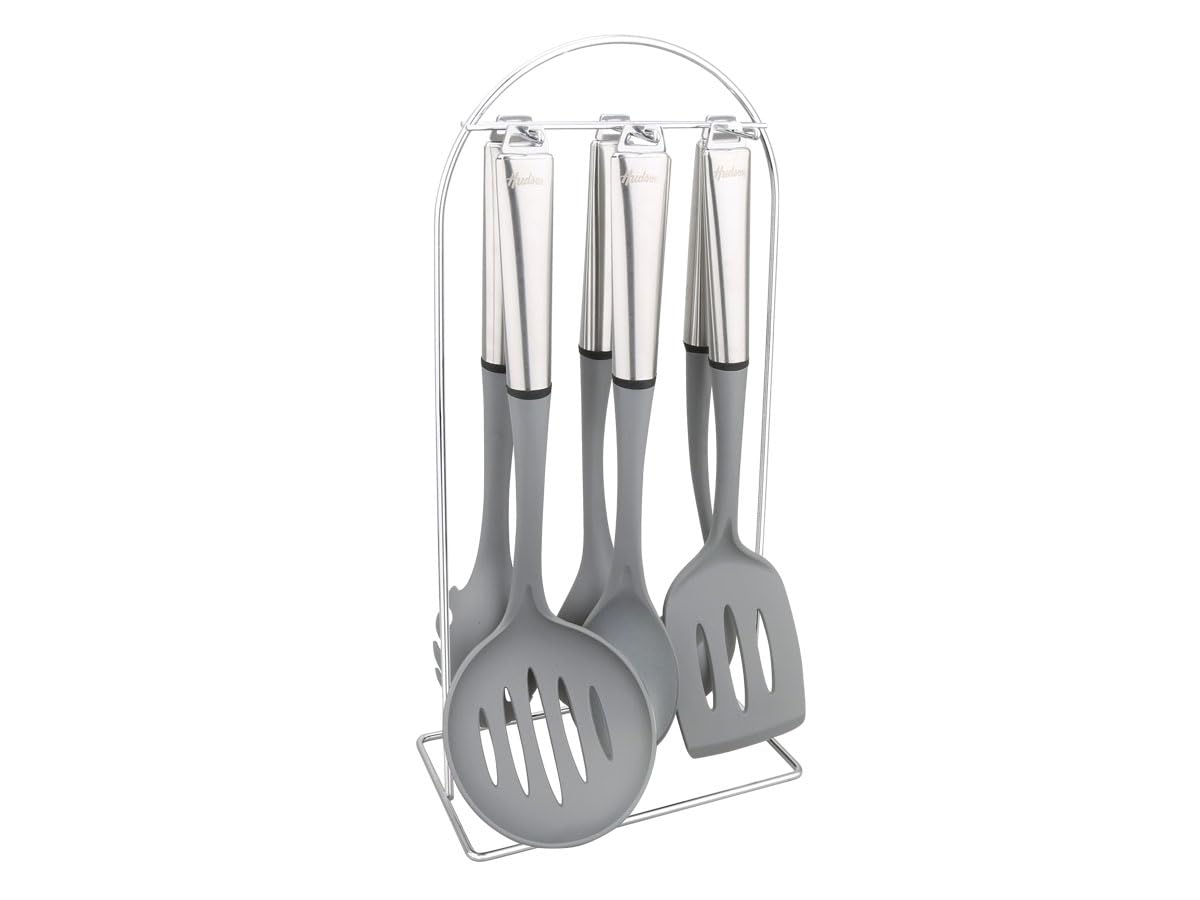 HUDSON 6-Piece Nylon and Steel Utensil Set