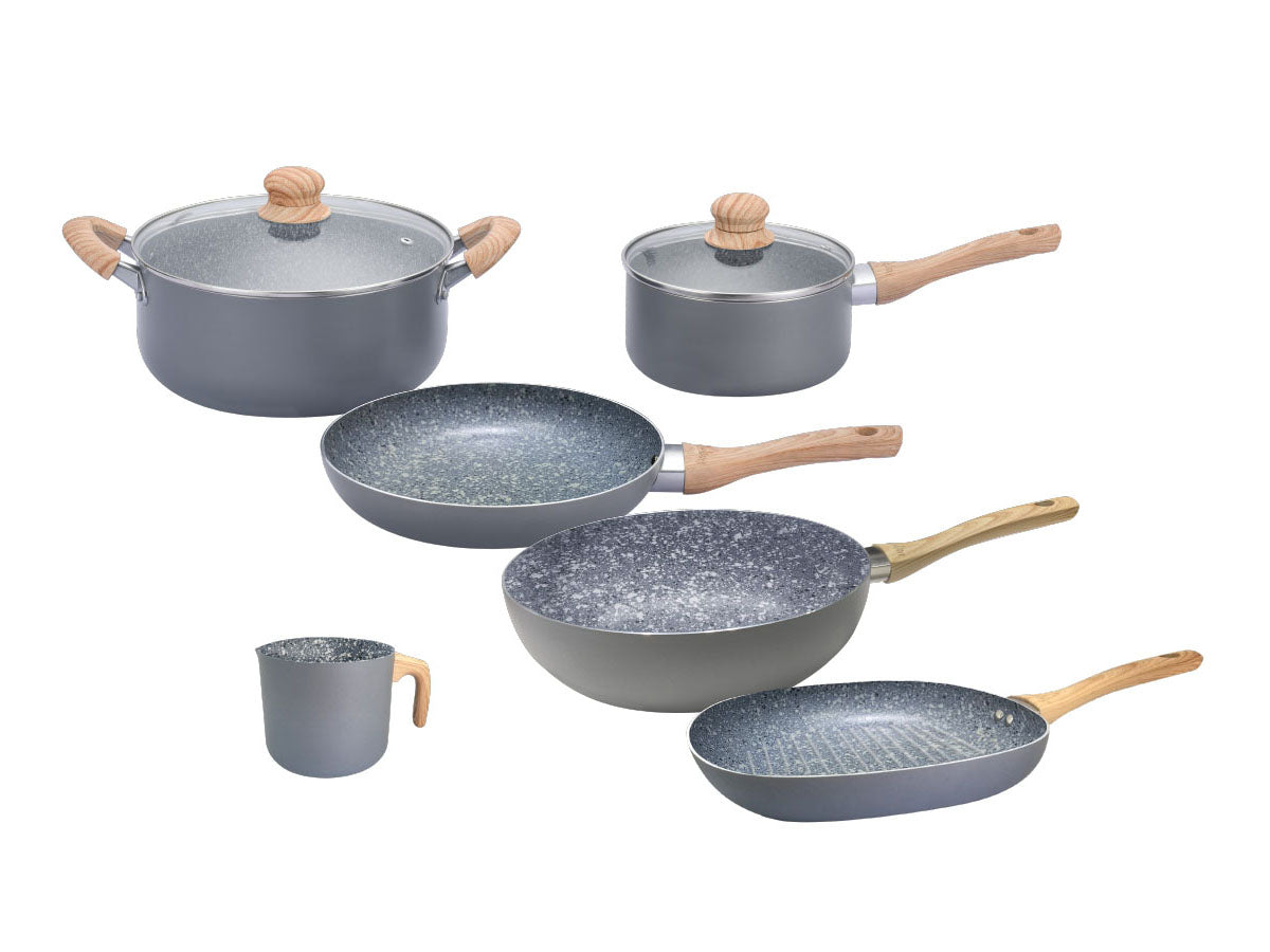 Hudson Pot Kit + Milk Pot + Griddle + Granite Wok