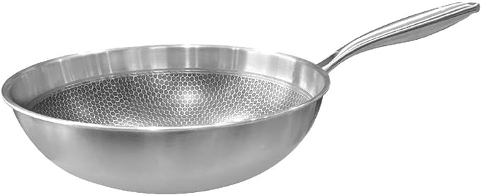 Stainless steel wok