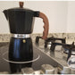 Aluminum Espresso Induction Coffee Maker Italian Style 9 Cups Black Color