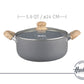 HUDSON Grey Stockpot Cookware, 3.9Qt Pots and Pans, Dishwasher Safe, Granite
