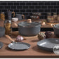 HUDSON Grey Stockpot Cookware, 3.9Qt Pots and Pans, Dishwasher Safe, Granite