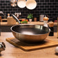 HUDSON Stainless Steel Wok with Ultra-Durable Non-Stick Coating - Induction and Oven Safe