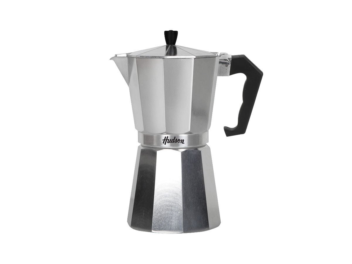 Aluminum Silver Espresso Coffee Maker Italian Style 6 Cups