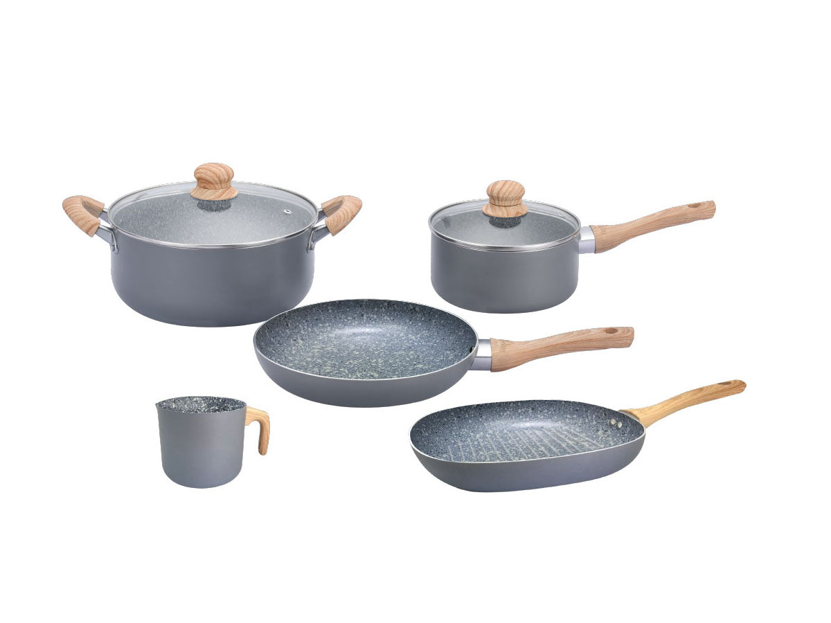 Hudson Granite Pot Kit + Milk Pot + Griddle.