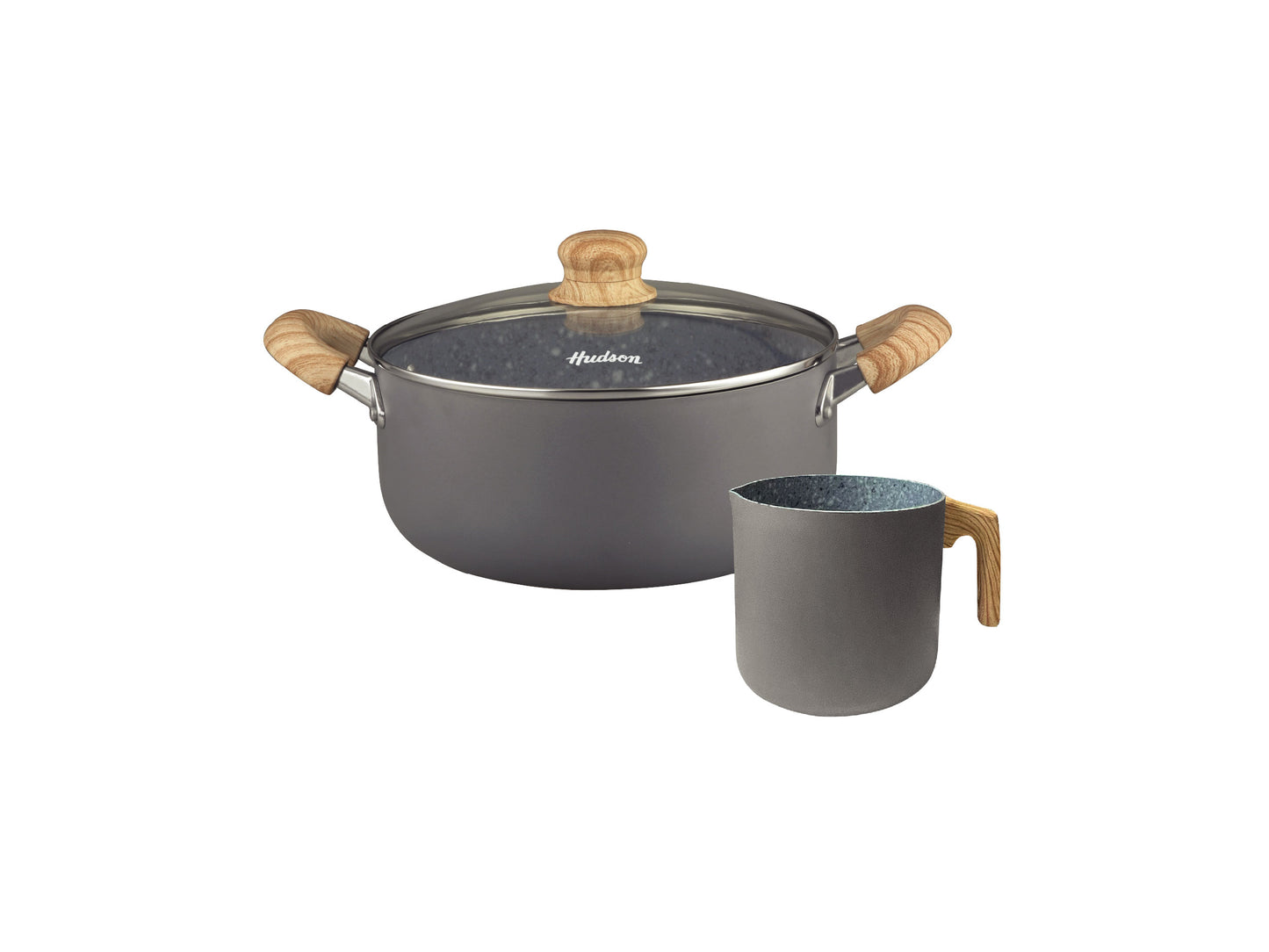 HUDSON Set Milk pot 14 cm + Granite Saucepan 20 cm
