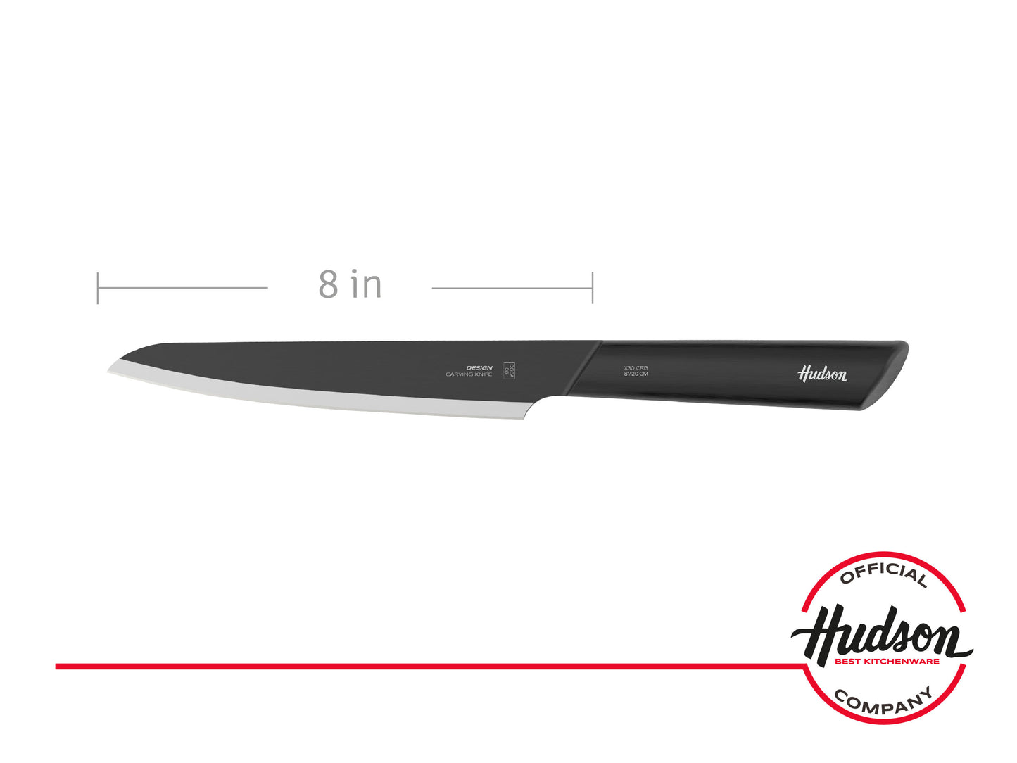 Stainless Steel Kitchen Knife 20.3cm Design Carving
