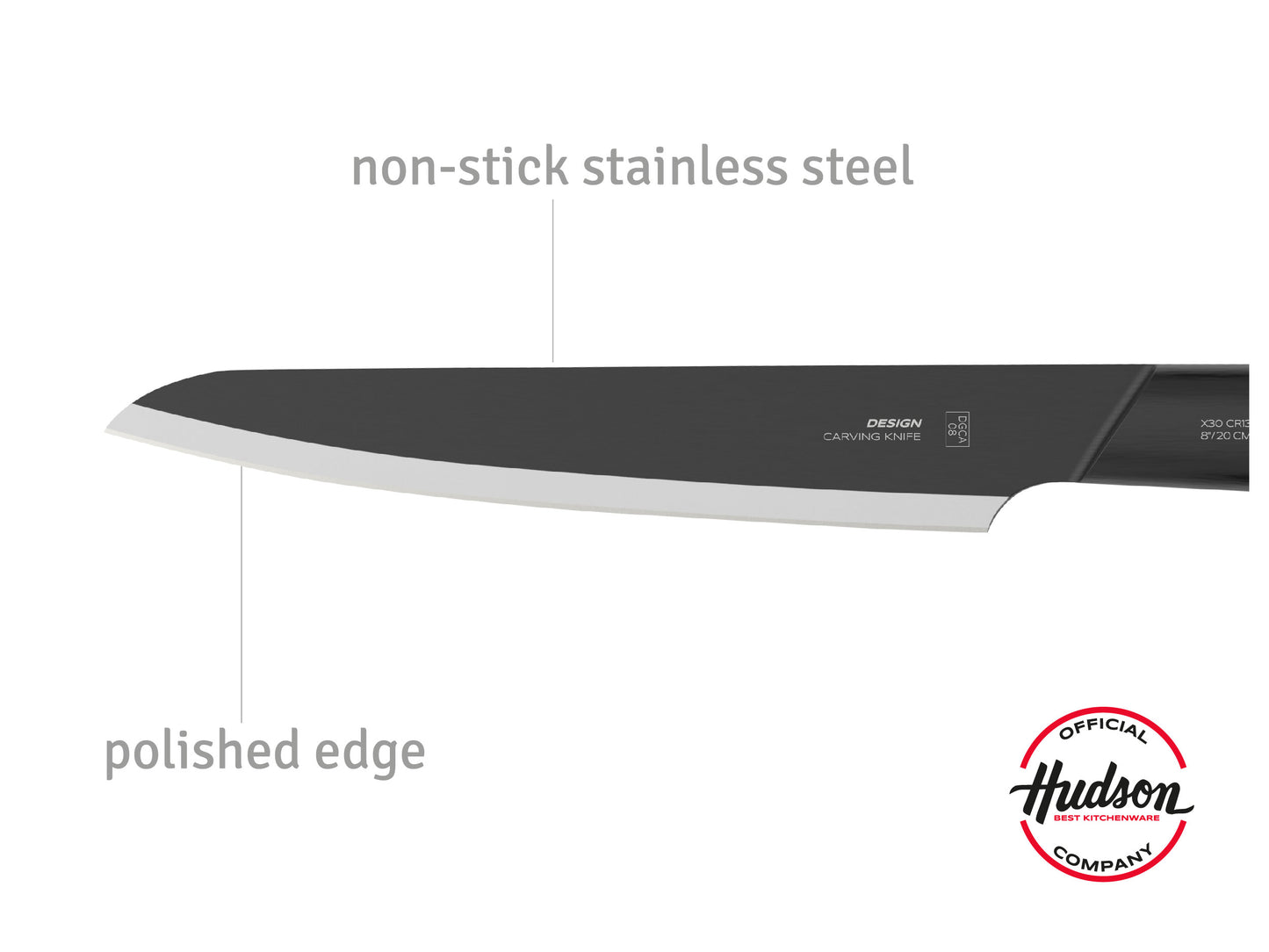 Stainless Steel Kitchen Knife 20.3cm Design Carving
