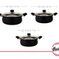 Cookware Set 22cm 26cm 28cm Hudson Aluminum Line.