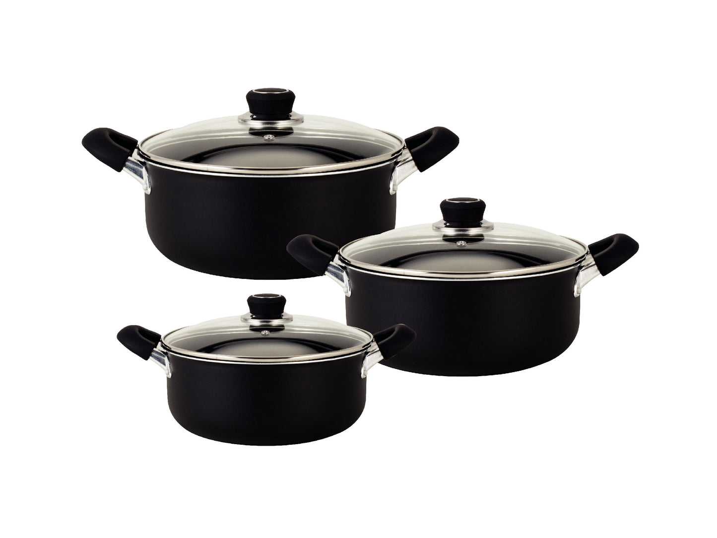 Cookware Set 22cm 26cm 28cm Hudson Aluminum Line.