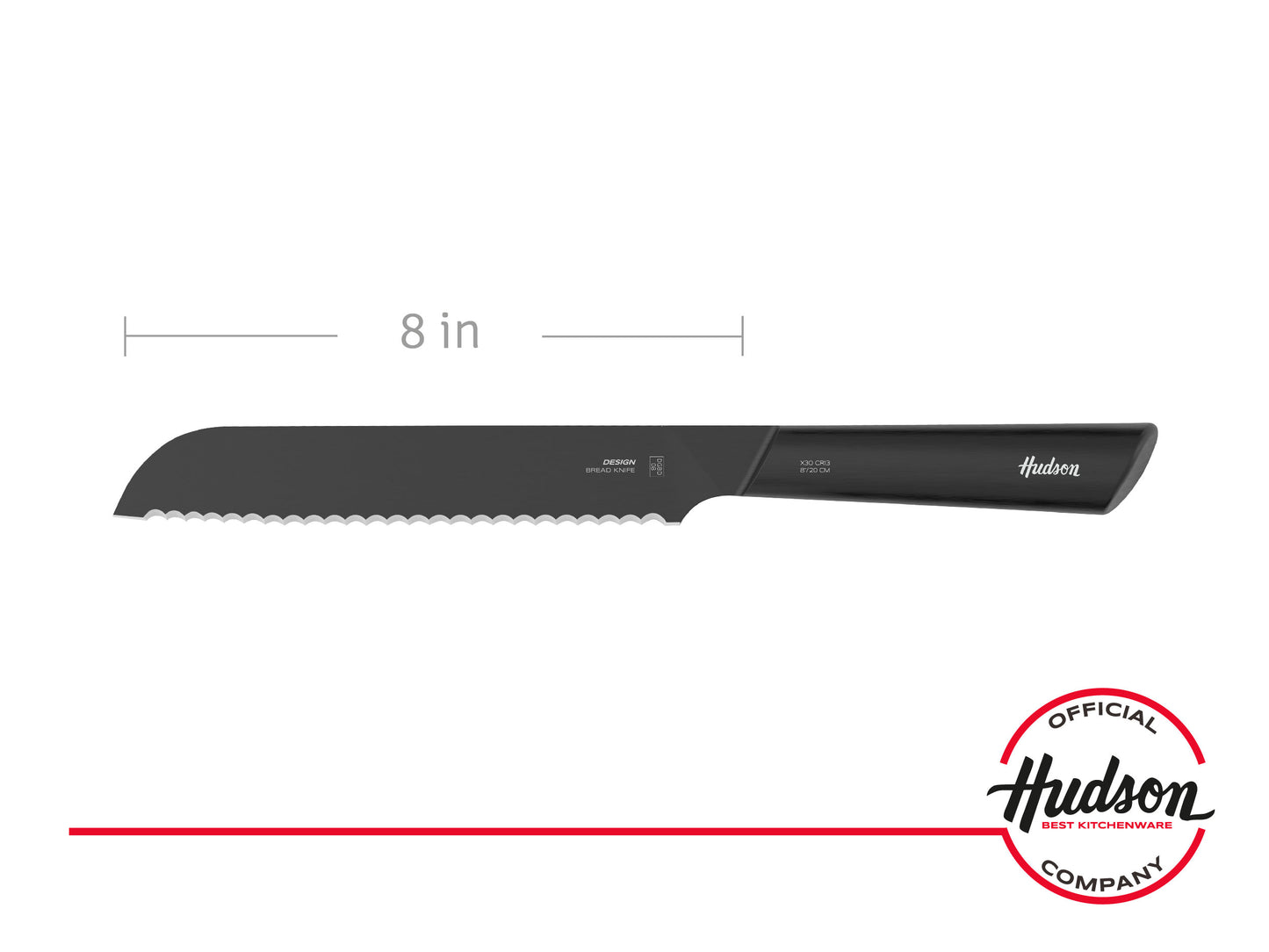 Stainless Steel Kitchen Knife 20.3cm Design for Bread