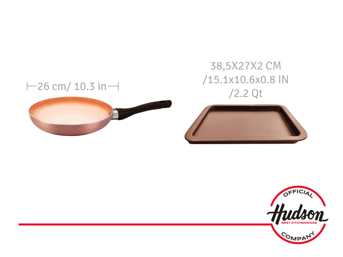 Wok and Pancake Pan Non-Stick 2-Piece Set Hudson