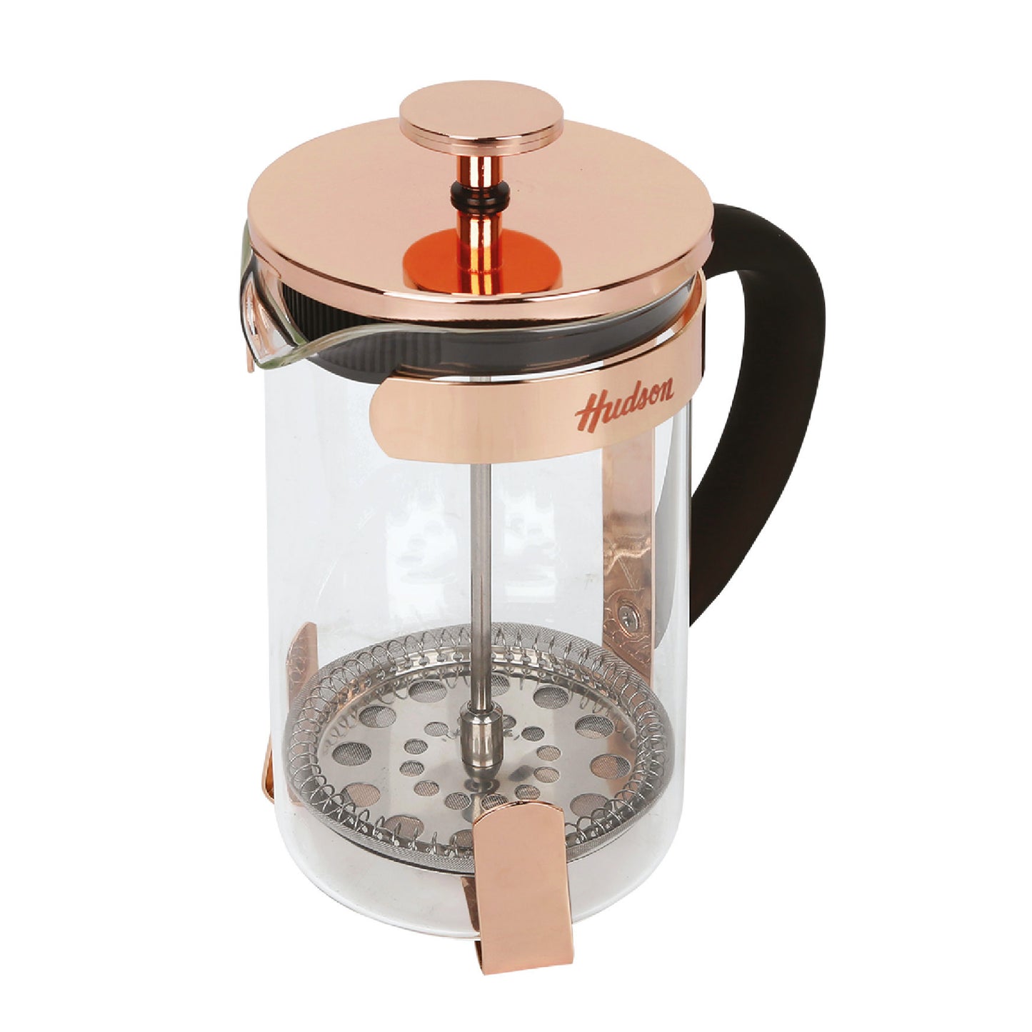 HUDSON French Press Coffee and Tea Maker, 9 cups, COPPER