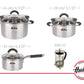6-Piece Cookware Set + Hudson Steel French Press Coffee Maker