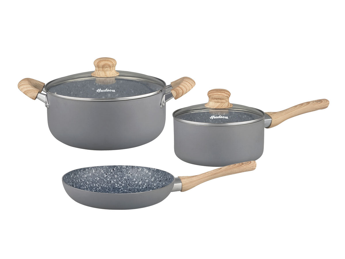 HUDSON Set: Pan + 2 Pots Granite Line